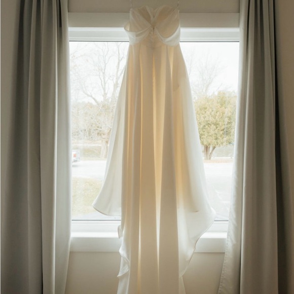 Dramatic A-Line Off-Shoulder Wedding Dress - Picture 6 of 6